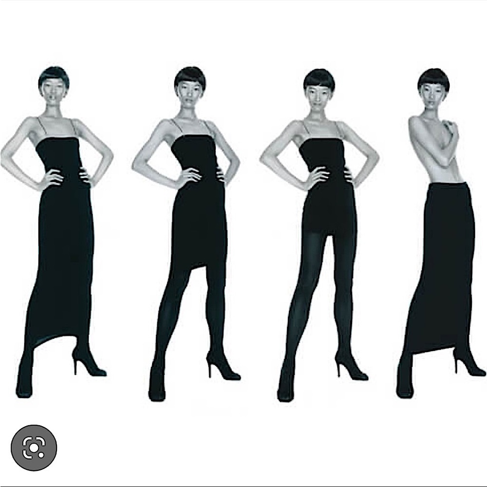 Wolford Black Strapless Dress vintage starck naked x Wolford (1998)